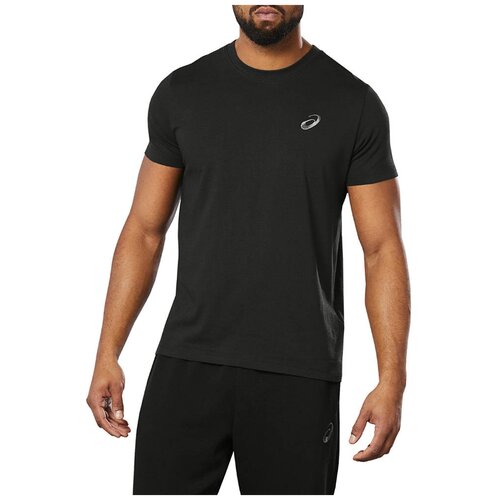 фото Футболка мужская asics 2031a985 001 small chest logo tee цвет черный размер m