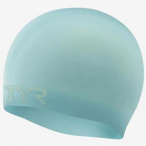 фото Шапочка для плавания tyr wrinkle free silicone cap (450 голубой, o/s)