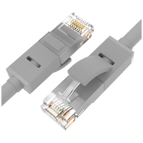 фото Кабель lan 2.5метра для подключения интернета cat5e rj45 utp патч-корд patch cord шнур провод для роутер smart tv пк серый литой gcr