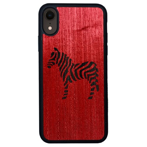 фото Чехол timber&cases для apple iphone xr, tpu, wild collection - зебра (красный кото - эвкалипт) timber & cases