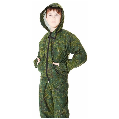 фото Маскхалат камуфляжный костюм цифра зеленая с противоэнцефалитной сеткой р19 - ста-маскдет-сс19 642 28-30/122-128 стайер текс