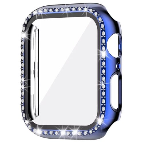 Чехол для Apple Watch 42mm со стразами, темно-синий