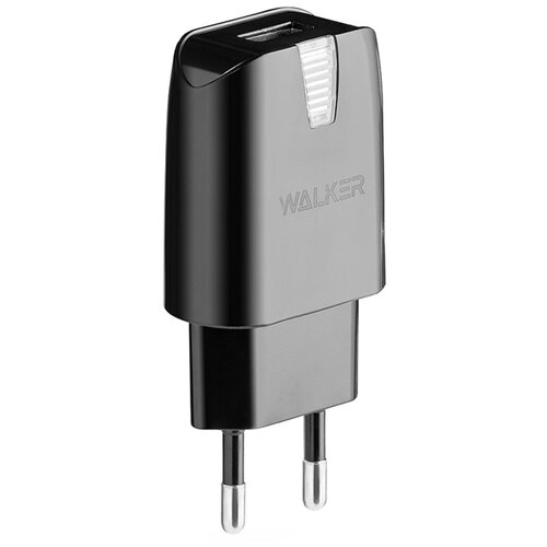 фото Сетевая зарядка walker wh-21, 1xusb, 2a/10вт / сетевое зарядное устройство / зарядное устройство для телефона / адаптер питания / черный