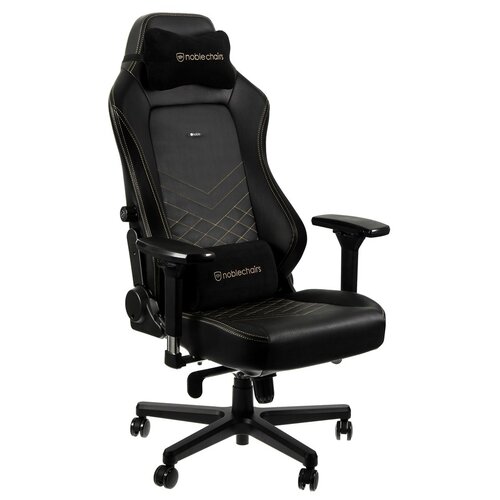 фото Компьютерное кресло noblechairs hero игровое, обивка: искусственная кожа, цвет: black/gold