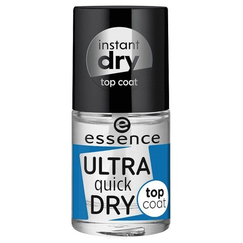 Essence Верхнее покрытие Ultra Quick Dry Top Coat, прозрачный, 8 мл pnb верхнее покрытие top coat 8 мл прозрачный