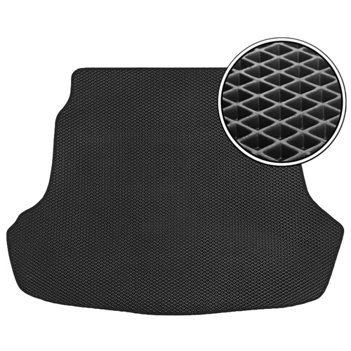 фото Автомобильный коврик в багажник ева hyundai sonata vii (lf) 2014 - 2019 (багажник) (черный кант) vicecar