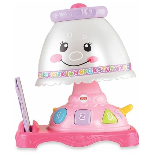 фото Интерактивная развивающая игрушка fisher-price смейся и учись. обучающая лампа, серый/розовый