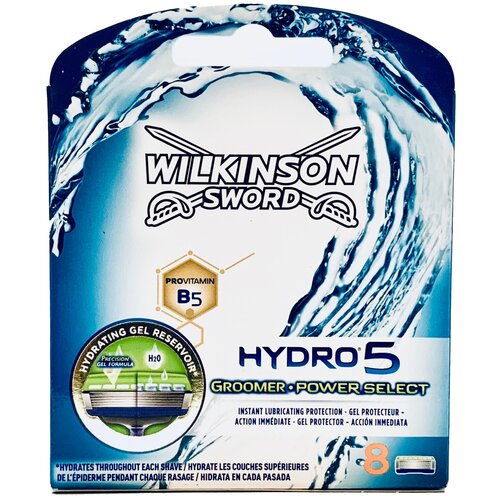 Фото - Сменные кассеты Wilkinson Sword Hydro 5 Groomer Power Select, 8 шт. wilkinson sword quattro titanium sensitive сменные кассеты для бритвы 8 шт