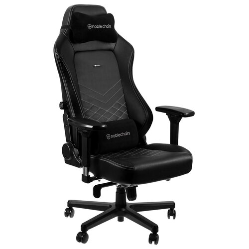 фото Компьютерное кресло noblechairs hero игровое, обивка: искусственная кожа, цвет: black/platinum white