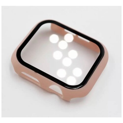 фото Чехол для apple watch 40 mm со стеклом, светло-розовый pro-i-shop