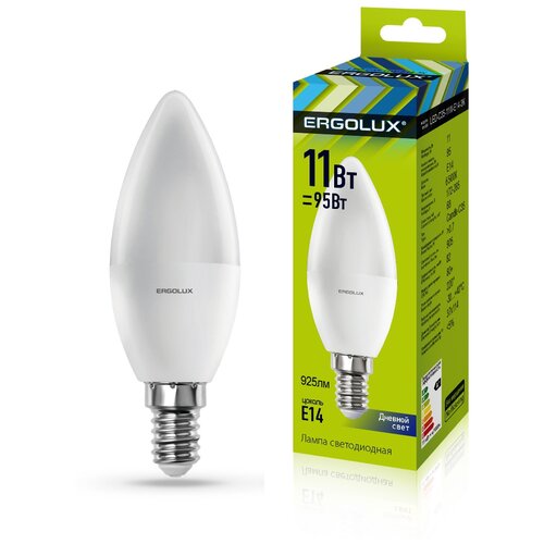 фото Лампа светодиодная ergolux led-c35-11w-e14-6k