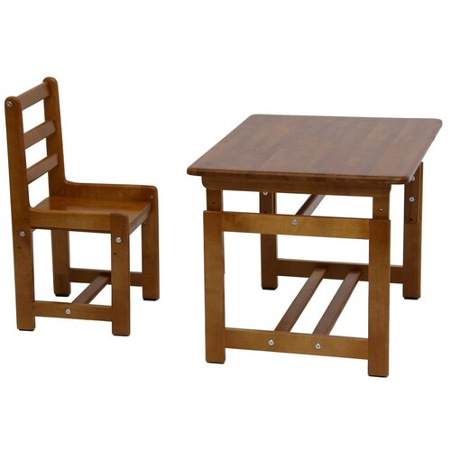 фото Комплект фея стол + стул растем вместе 68x55 см орех