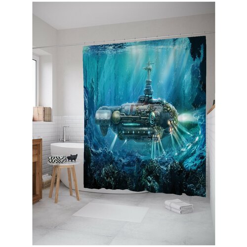 фото Штора для ванной joyarty подводная субмарина 180х200 (sc-20161)