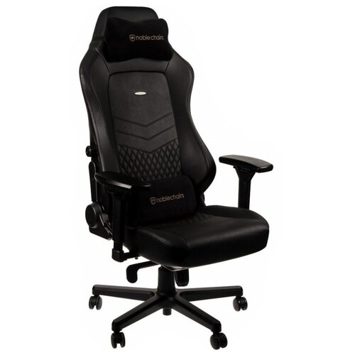 фото Компьютерное кресло noblechairs hero игровое, обивка: натуральная кожа, цвет: black/black