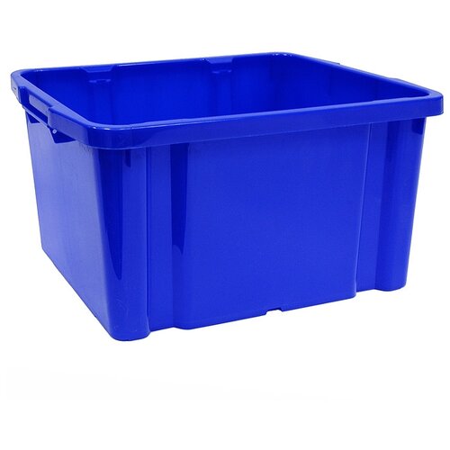 фото Ящик для хранения штабелируемый 60л синий plast team