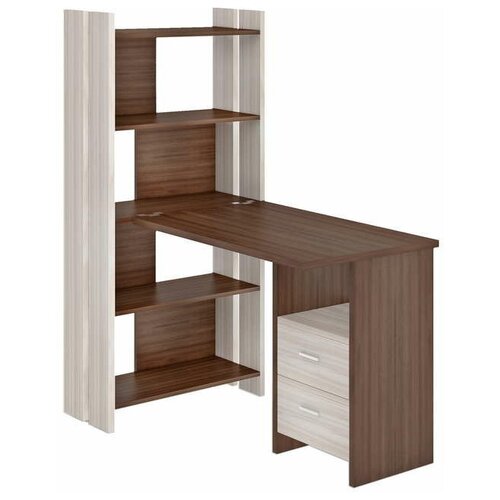 фото Компьютерный стол мэрдэс домино lite стл-ов+спрям+тял, шхг: 70х132.2 см, цвет: карамель/шамони