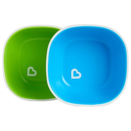 фото Комплект посуды munchkin цветные миски (12446), голубой/зеленый