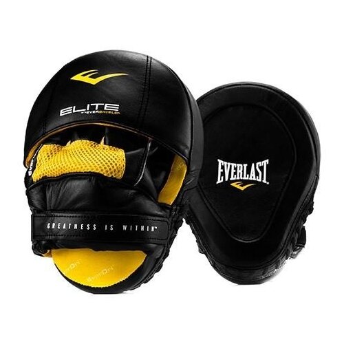 фото Тренировочная лапа everlast pro elite leather mantis 2шт черный