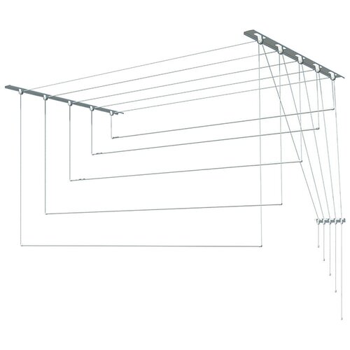 фото Сушилка для белья лиана потолочная металлическая 1,6 м, металлик