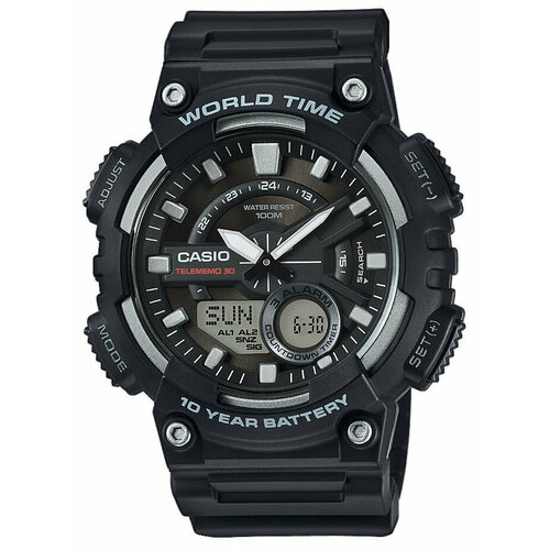 фото Наручные часы casio g-shock aeq-110w-1a, черный, серый
