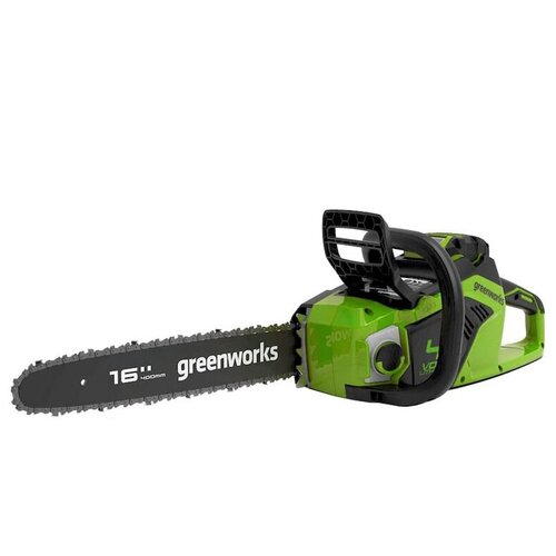 фото Цепная пила аккумуляторная greenworks gd40cs18k4, 40v, 40 см, бесщеточная, с акб 4 а.ч. и зу