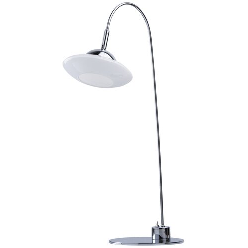 фото Лампа офисная светодиодная mw-light ривз 674030301, 8 вт, цвет арматуры: серебристый, цвет плафона/абажура: белый