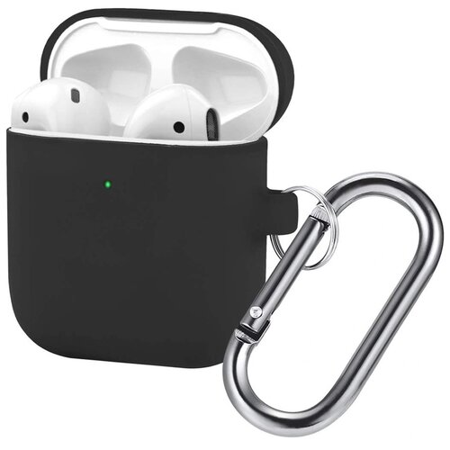 фото Чехол для apple airpods 1/2 силиконовый innozone hang case - черный (ap2-20c-mk-01)