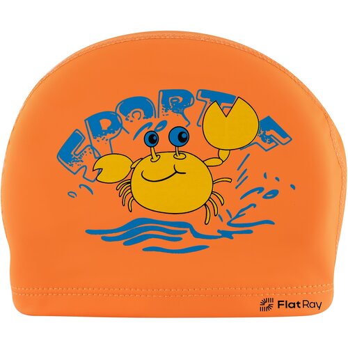 фото Детская шапочка для плавания flat ray kids comfort pu swim cap (оранжевый)