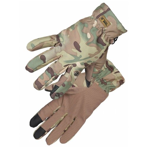 фото Перчатки тактические нейлоновые gongtex 3m-thinsulate tactical gloves для влажной и холодной погоды арт cglv-0002t, цвет multicam (мультикам)-xl