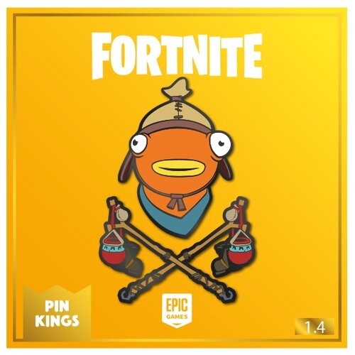 фото "rubber road ltd" значок pin kings fortnite 1.4 fishsticks - набор из 2 шт