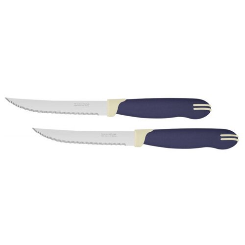фото Ножи для стейков с зубцами 13,5 см, 2 ножа, в блистере multicolor (и8933) tramontina