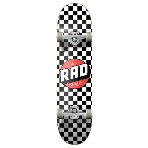 фото Детский скейтборд rad checkers 7.5", 31x7.5, black/white