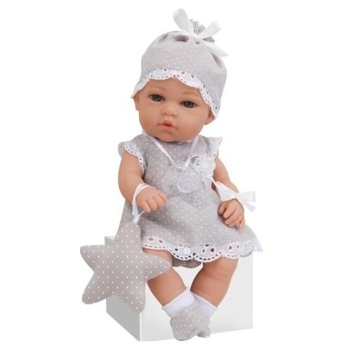 фото Shenzhen toys пупс like in life в шапочке, платье, носочках (звук) shenzhen toys