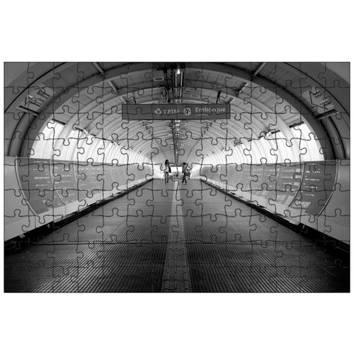 фото Магнитный пазл 27x18см."метро, станция, под землей" на холодильник lotsprints