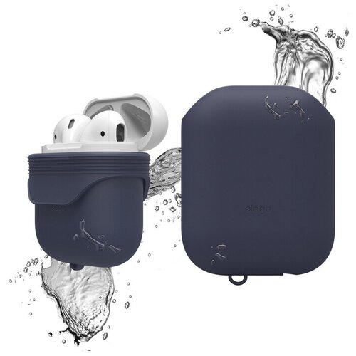 фото Чехол elago waterproof case для airpods синий jean indigo