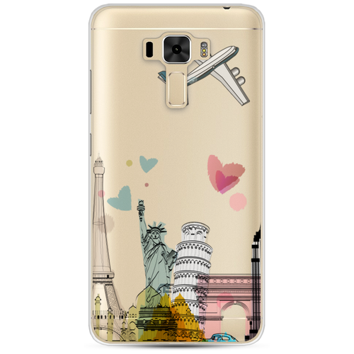 фото Силиконовый чехол самолет путешествий на asus zenfone 3 laser zc551kl / асус зенфон 3 laser case place