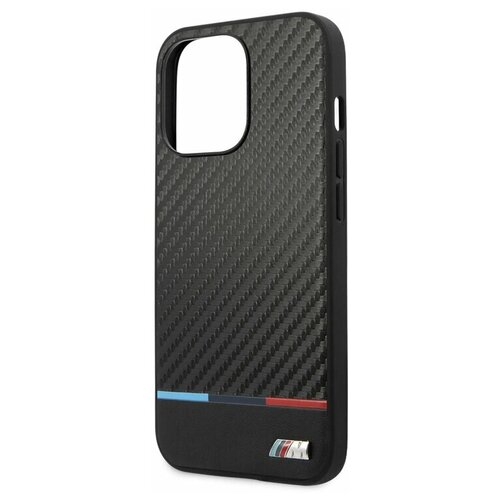 фото Bmw для iphone 13 pro max чехол m-collection pu carbon inspiration hard tricolor black