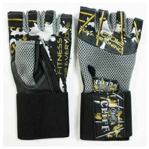фото Перчатки для фитнеса / перчатки для пауэрлифтинга / cf-012-3 серый, xl cliff