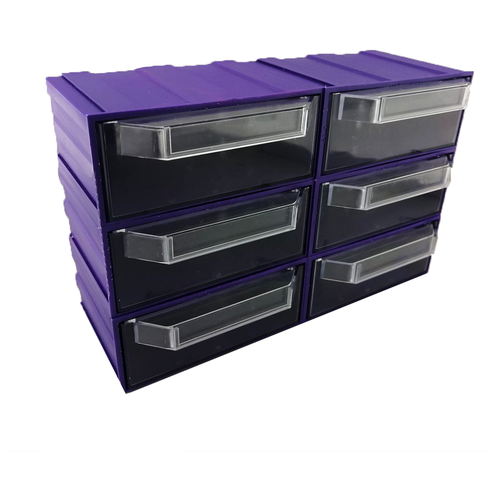 фото Ячейки для хранения (сборный органайзер) 6 ячеек, фиолетовый rezer