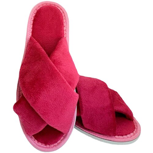 фото Тапочки ivshoes с-6жвк-мр, текстиль, нескользящая подошва, размер 38-39, розовый