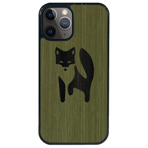 фото Чехол timber&cases для apple iphone 12 pro max, tpu, wild collection - хитрость леса/лиса (зеленый кото - эвкалипт) timber & cases