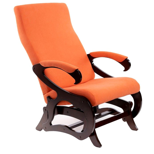 фото Кресло-качалка мебелик верона слайдер размер: 64х81 см, обивка: ткань, цвет: оранж/орех