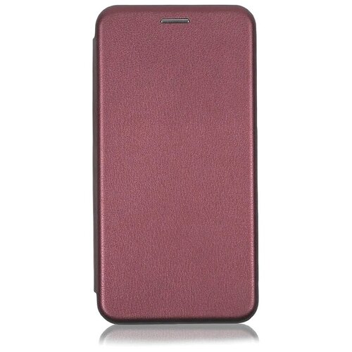 фото Чехол книжка бордовый цвет для iphone 11 с магнитным замком, подставкой и отделением для карт shok365