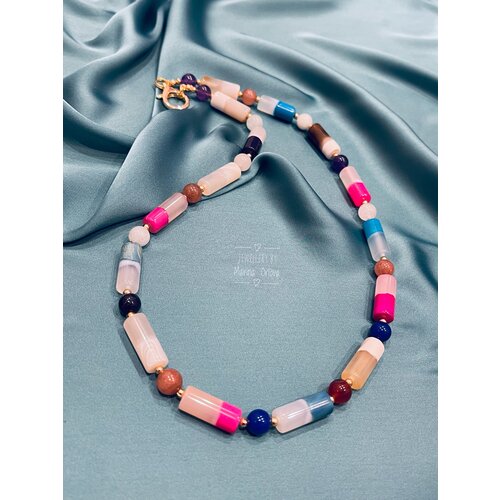 фото Колье из разноцветного крашеного агата jewellery_by_marina_orlova