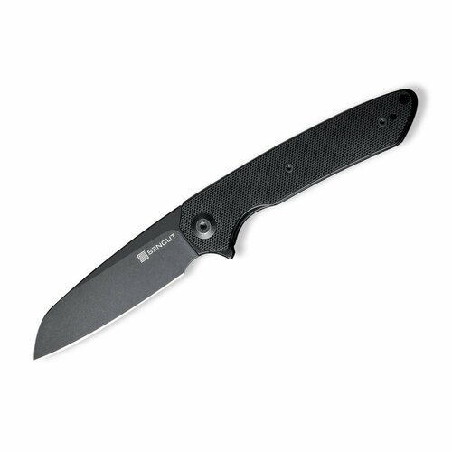 фото Нож складной охотничий туристический sencut kyril 9cr18mov steel black stonewashed handle g10 black