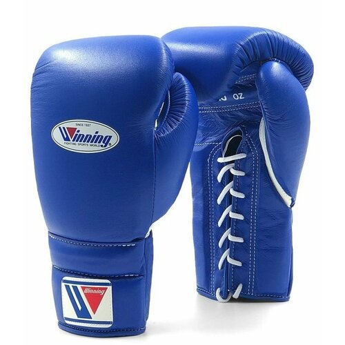 фото Перчатки боксерские winning boxing gloves ms-500, 14 унций, синие