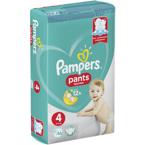фото Pampers трусики pants 4 (9-15 кг), 46 шт.