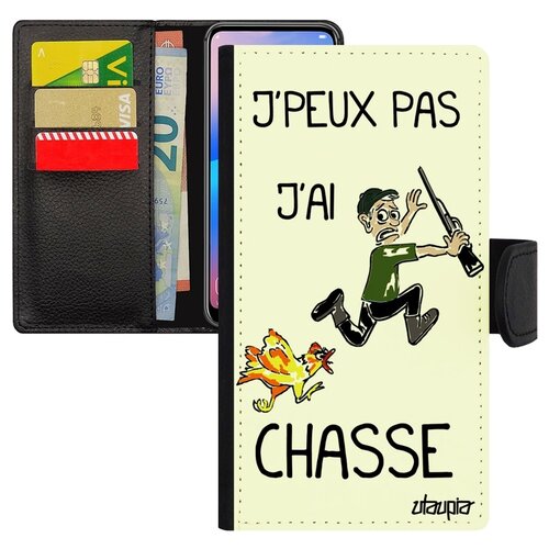 фото Чехол-книжка для смарфона iphone xs, "не могу - у меня охота!" дичь карикатура utaupia