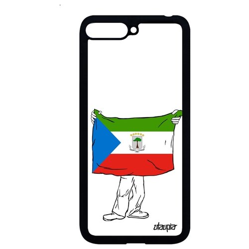фото Чехол для смартфона huawei y6 2018, "флаг гвинеи экваториальной с руками" туризм путешествие utaupia