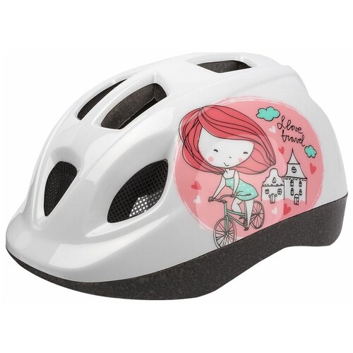 фото Шлем велосипедный polisport p2 "princess", детский, размер: xs(48-53см), белый/розовый